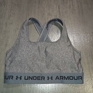 Under Armour Grey Sports Bra with Crossback Straps